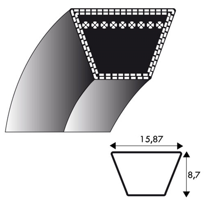 Courroie  tondeuse autoportée Kevlar 5L920