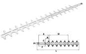 Lame de taille-haies pour Stihl HS60 - HS61 - HS72 - HS75 - HS80