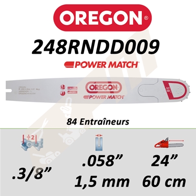 Guide de tronçonneuse OREGON POWER MATCH 60 CM