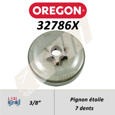 Pignon de tronçonneuse OREGON PRO A ETOILE 3/8