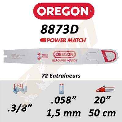 Guide de tronçonneuse OREGON POWER MATCH 50 CM