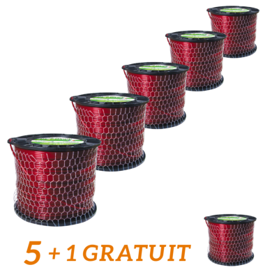 Lot de 5 + 1 OFFERT Fil nylon ø 3 mm carre 2kg