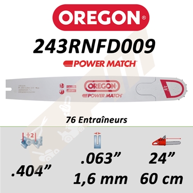 Guide de tronçonneuse OREGON POWER MATCH 60 CM