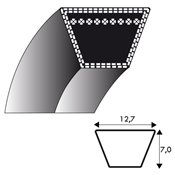 Courroie  tondeuse autoporte Kevlar 4L880 - 12,7mm x 2235mm