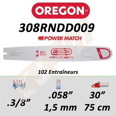 Guide de tronçonneuse OREGON POWER MATCH 75 CM