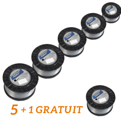 Lot de 5 + 1 OFFERT Fil nylon Titanium rond  3.5 mm  2kg 