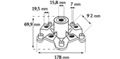 Palier de lame pour  tondeuse autoportée  MURRAY 55962 - 455962